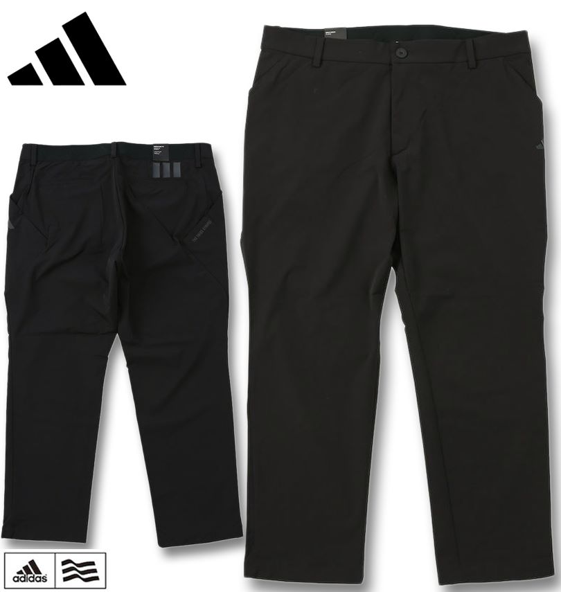 大きいサイズ メンズ adidas golf アディダスゴルフ EX-Stretch Active スリーストライプ アンクルパンツ ブラック 104cm 108cm 送料無料