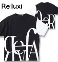 大きいサイズ メンズ Re:luxi ビッグロゴ 半袖 Tシャツ ブラック 3L 4L 5L 6L 送料無料