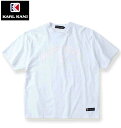 大きいサイズ メンズ KARL KANI 天竺 半袖Tシャツ ホワイト 3L 4L 5L 6L 8L 送料無料