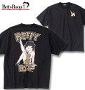 【全品5%OFFクーポン・ポイント5倍】大きいサイズ メンズ BETTY BOOP 天竺 プリント ポケット付 半袖 Tシャツ ブラック 3L 4L 5L 6L 8L 送料無料(4)