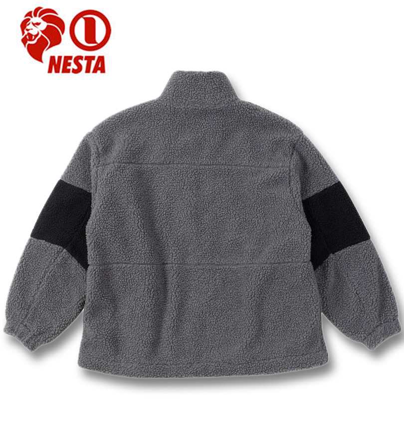 大きいサイズ メンズ NESTA BRAND シープボア ジャケット チャコール 3L 4L 5L 6L 8L 送料無料