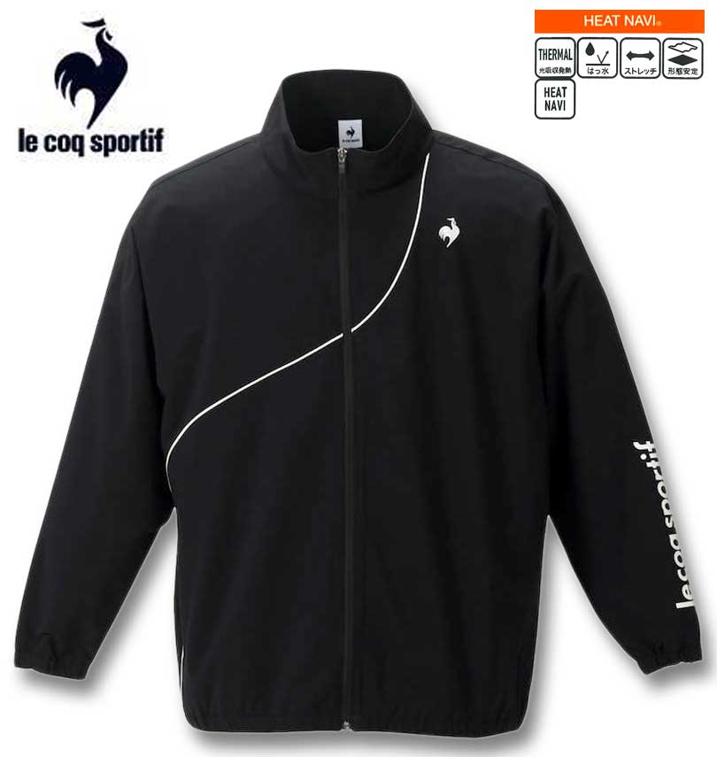 大きいサイズ メンズ LE COQ SPORTIF ヒートナビ クロススタンドジャケット ブラック 3L 4L 5L 6L 送料無料