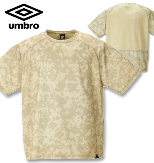 大きいサイズ メンズ UMBRO アンブロ グラフィックプラクティス半袖Tシャツ スポンジベージュ 2L 3L 4L 5L 6L 送料無料