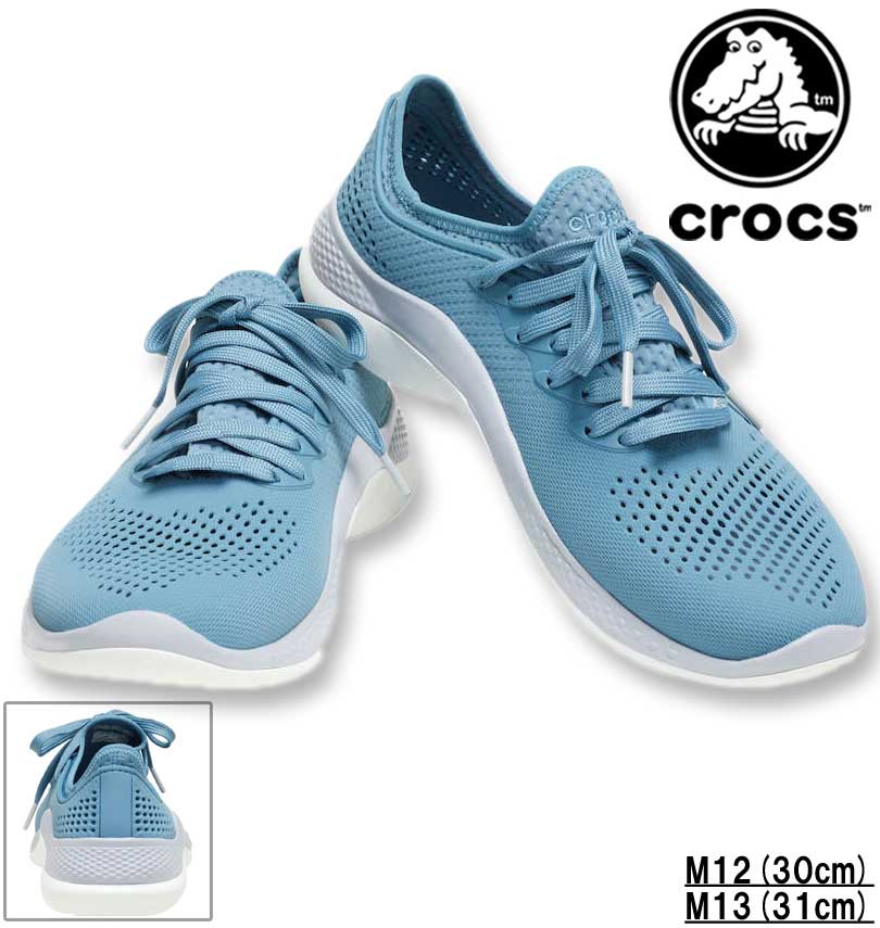 大きいサイズ メンズ crocs クロックス スニーカー(LITERIDE 360 PACER M) ブルースティール M12/30cm M13/31cm 送料無料