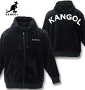 カンゴール ボアジャケット メンズ 大きいサイズ メンズ KANGOL(カンゴール) シルキーフリースジャケット ブラック 3L 4L 5L 6L 8L 送料無料