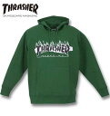 大きいサイズ メンズ THRASHER Split Flame Sticker プルパーカー グリーン 3L 4L 5L 6L 8L 送料無料