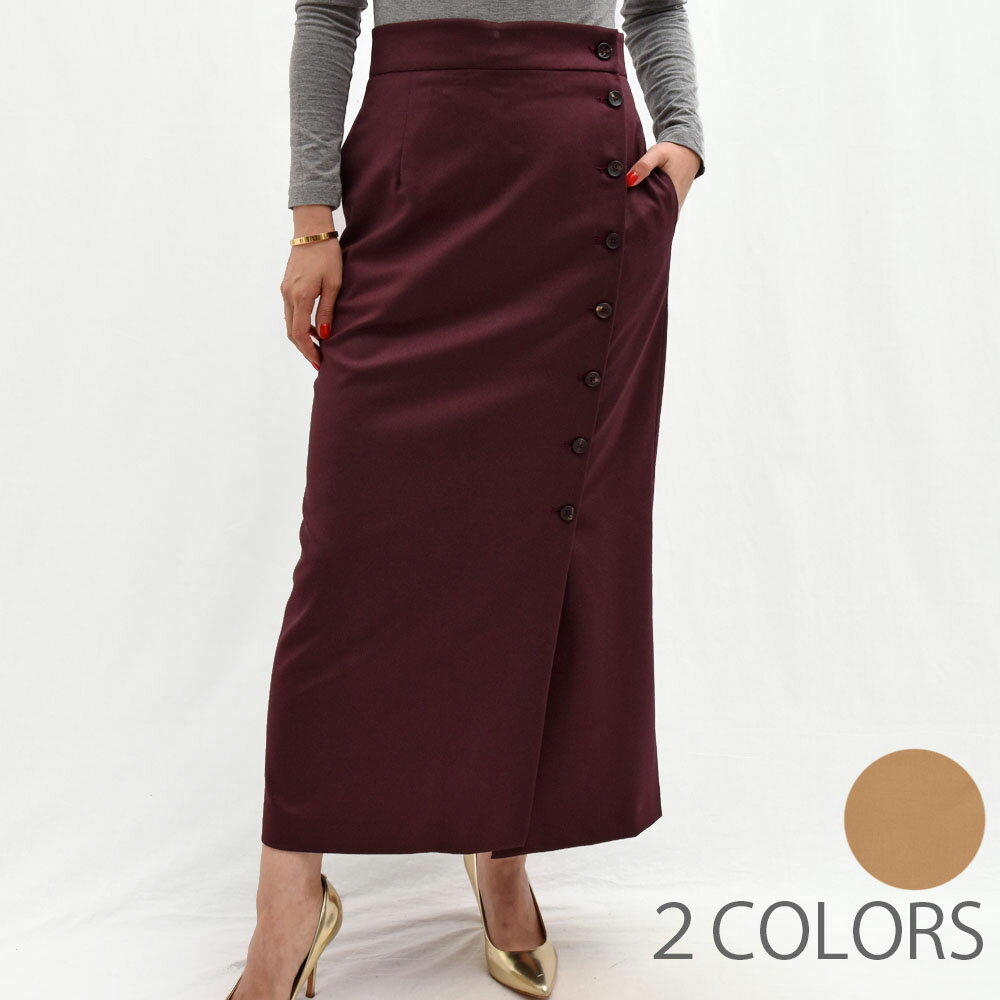 BERWICH(ベルウィッチ)G0301/VB8996 フランネル ボタンタイトスカート 正規品 レディース 【SALE50】