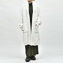 BEGG X CO(ベグ アンド コー)Haus Coat ローゲージカシミアショールカラーロングニットボタンレスカーディガン 26042001225