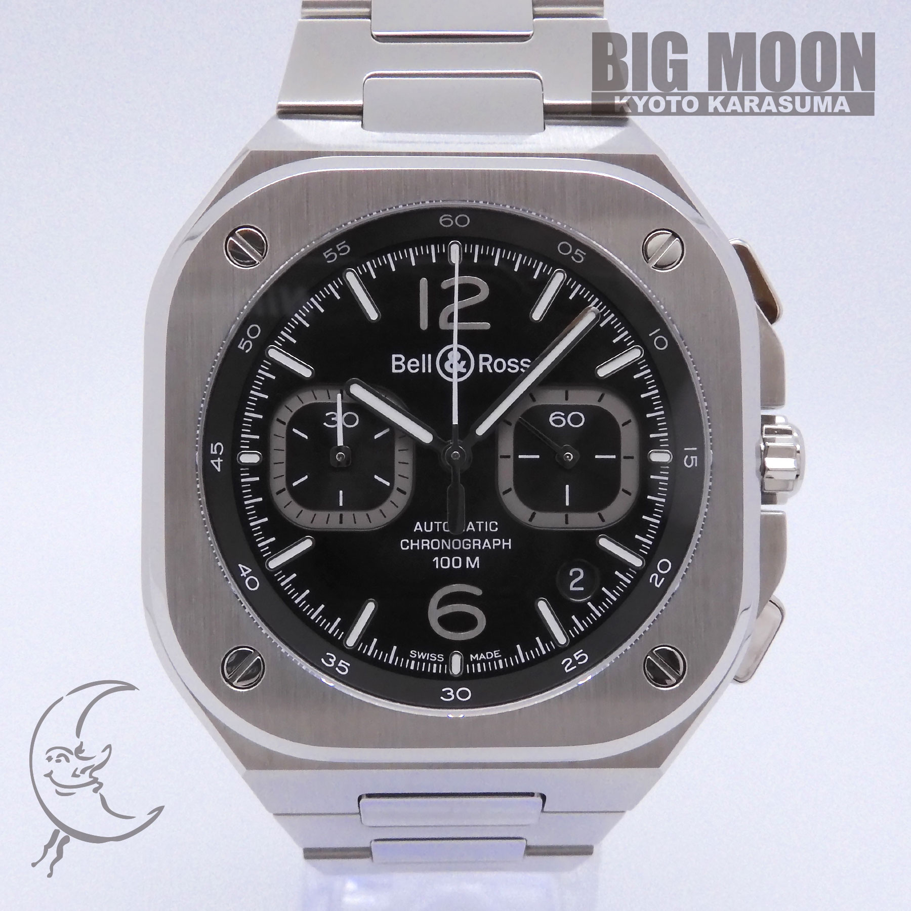 【中古】Bell&Ross　ベル&ロス　BR05　クロノ　ブラックスティール　BR05C-BL-ST/SST