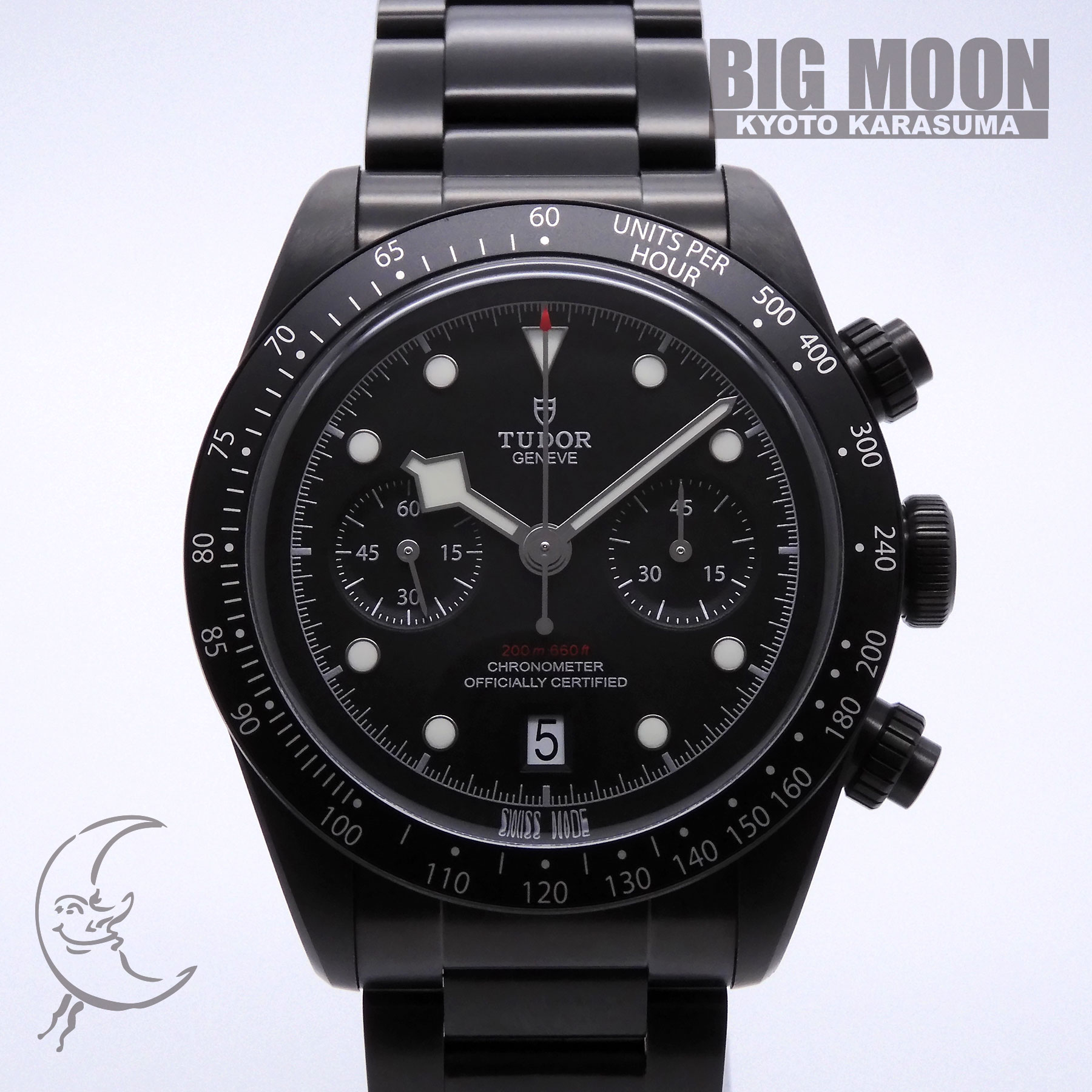 【中古】TUDOR　チューダー　ヘリテージ ブラックベイ クロノダーク オールブラックス 1181本限定　793..