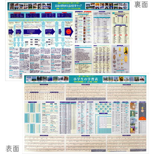 ＼クーポン対象!／デスクマット No.12 小学生の学習表＆未来のお仕事マップ 学習机用 送料無料 【39】