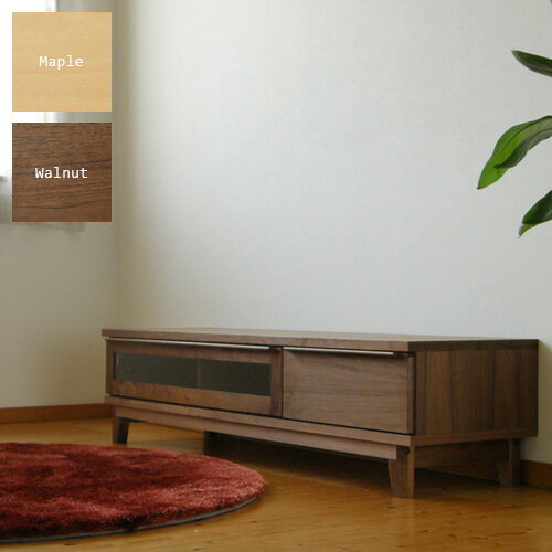 【受注生産】 TVボード 幅153cm OK-SFY ウォールナット 自然塗装仕上げ ロータイプ TV台 テレビ台 AVボード ダークブラウン 国産 日本製 送料無料【受注】 ブラックフライデー