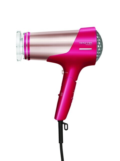 TESCOM プロテクトイオン ヘアードライヤー レッド TIDF810J(R) 海外使用可能 速乾 パワフルドライ 静電気抑制 プロテクトイオン 髪つや 枝毛 切れ毛 抑制 クールショットスイッチ 冷風 自動電圧切り替え Cタイプ変換プラグ ラク抜きプラグ 日本製 ロングライフコード
