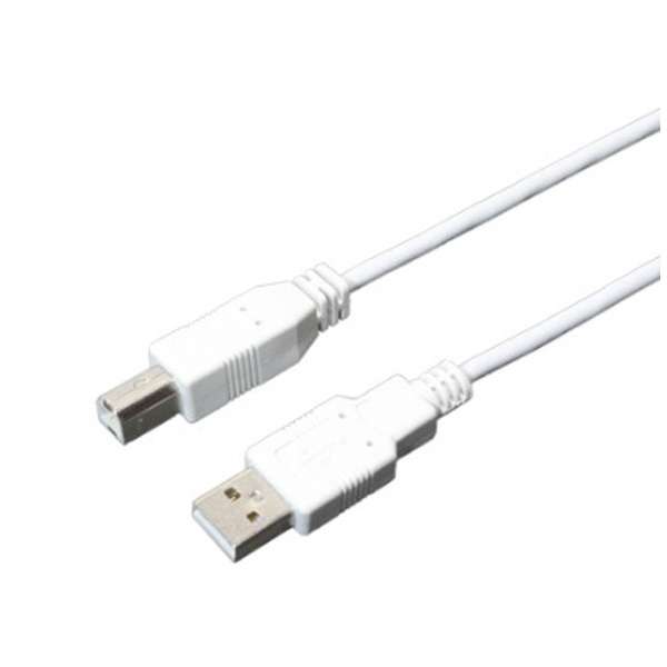 ミヨシ USB3.0ケーブル 3m USB AtoB ホワイト [USB A⇔USB B] ケーブル　 USB-N30/WH