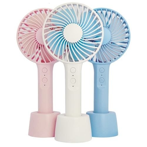 エスケイジャパン ハンディファン ピンク / ブルー / ホワイト 扇風機 ミニ扇風機 携帯型 ファン 弱音 卓上 持ち運び　QTK-HF　選べる3色