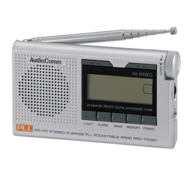 電池式 AM FM PLL シンセサイザー 携帯 ラジオ RAD-F202M