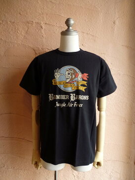 ★BUZZ RICKSON'Sバズリクソン★『BOMBER BARONS』S/S T-SHIRT BR76751半袖Tシャツブラック(119)