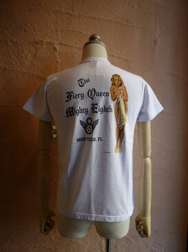 ★BUZZ RICKSON'Sバズリクソン★『THE FIERY QUEEN』S/S T-SHIRT BR77058半袖Tシャツ101WH