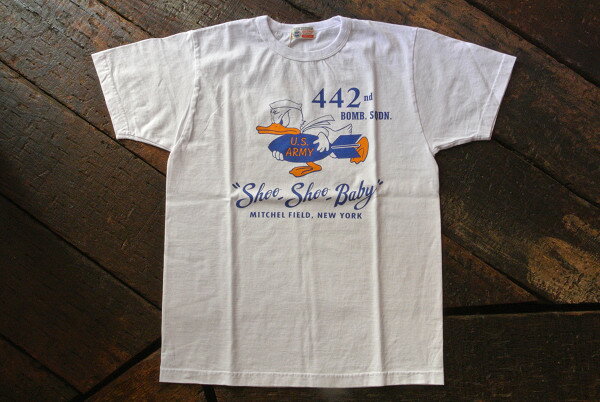 ★BUZZ RICKSON 039 Sバズリクソン★『 442nd BOMB. SQ.』S/S T-SHIRT BR79512半袖Tシャツ101(WHT)