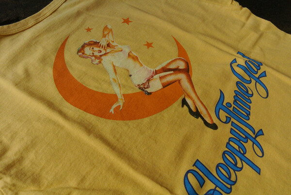 ★BUZZ RICKSON'Sバズリクソン★『SLEEPY TIME GAL』S/S T-SHIRT BR79624半袖Tシャツ153(YEL)