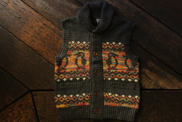 ★CHUMS チャムス★Park City Knit Vest ☆パークシティーニットベストCH04-1015カウチンニットベストRainbow