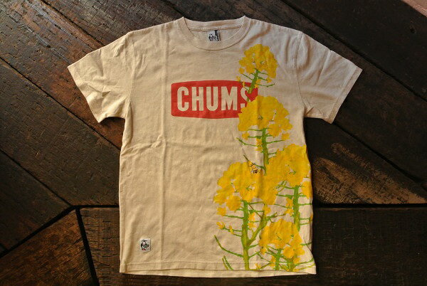 ★CHUMS チャムス★Hemp Rape Blossoms T-Shirt CH01-0662 "菜の花" 半袖Tシャツナチュラル