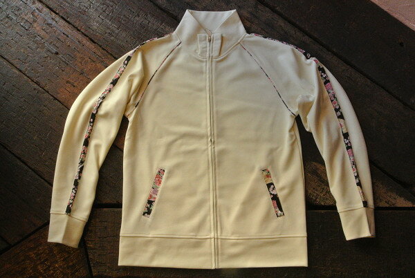 ★衣櫻 ころもざくら★和柄パイピングトラックジャケット さ-416ジャージホワイト