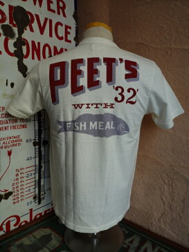 ★DUBBLEWORKS ダブルワークス★『PEET'S 32』プリントヘンリーTシャツホワイト