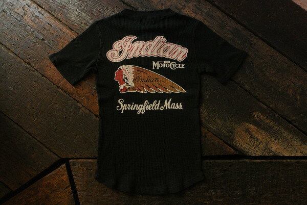 ★IndianMotocycleインデアンモトサイクル★サーマルヘンリーネック I-3591-51半袖Tシャツブラック