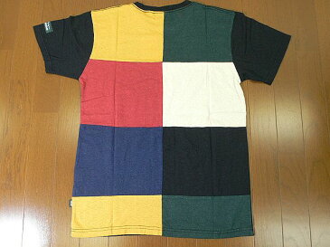 ★MANASTASHマナスタッシュ★バックパッチワークヘンプ半袖Tシャツブラック