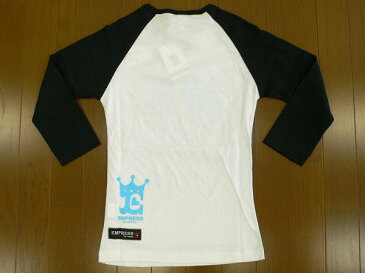 ★NESTA BRAND ネスタブランド★レディースEMPRESS七分袖ラグランTシャツ白×黒