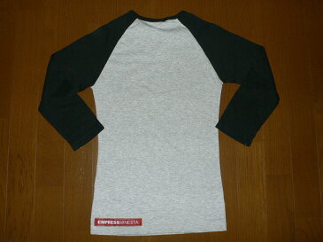 ★NESTA BRAND ネスタブランド★レディースEMPRESS 冠ロゴ七分袖Tシャツ黒×灰