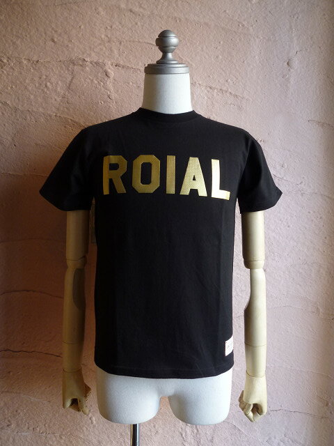 ★roial international（ロイアル）★TS384A BAR DE LA PLAGE カーボンチェックTシャツ 世界限定1000個!香水セット半袖TシャツBLACK×GOLD