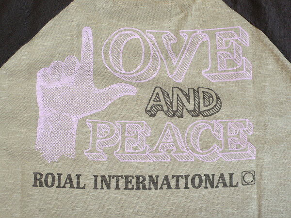 ★ROIAL internationalロイアル★LAND PTSラグラン七分丈Tシャツブラウン