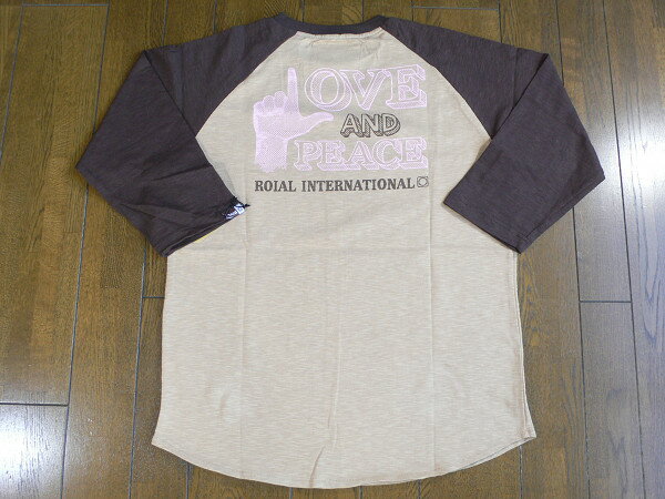 ★ROIAL internationalロイアル★LAND PTSラグラン七分丈Tシャツブラウン