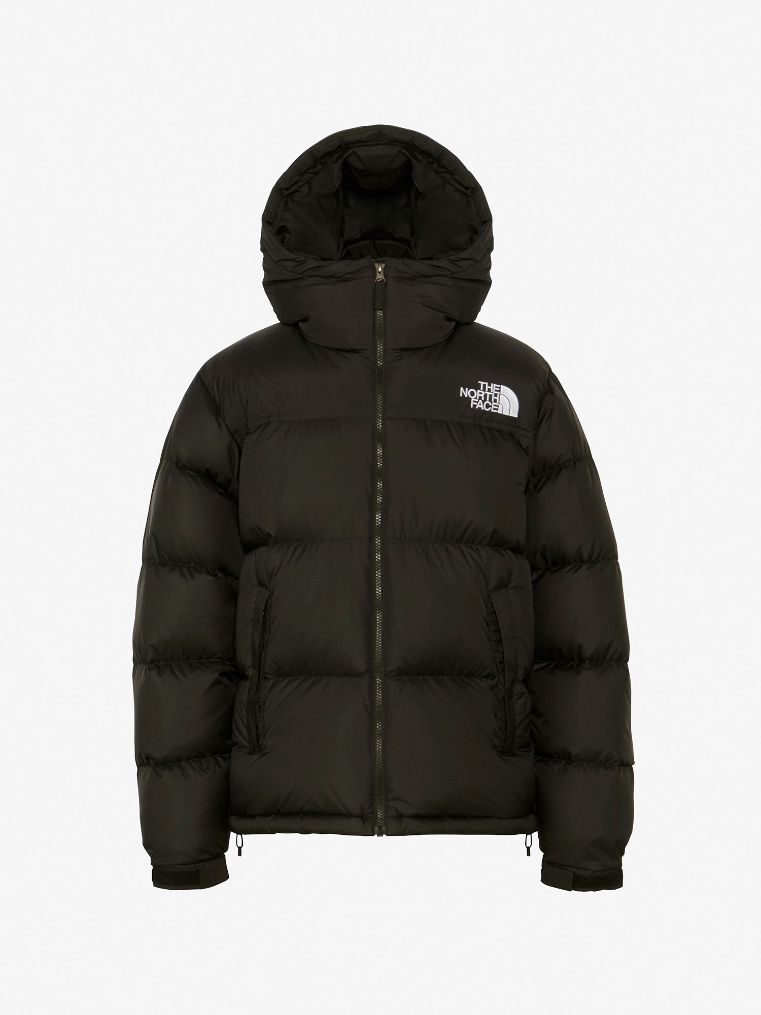 ★THE NORTH FACE ザノースフェイス★Nuptse Hoodie ヌプシフーディー（メンズ）ND9233150デニールのリップストップリサイクルナイロンショートダウンジャケットブラック(K)