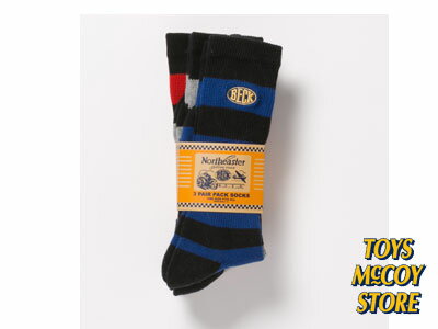 ★TOYS McCOY[トイズマッコイ]★★3-PACKBORDERED BOOTS SOCKS 3パック ボーダーブーツ ソックス TMA1614★3Pセット靴下ボーダー柄3色が1セットとなった3パックブーツソックス