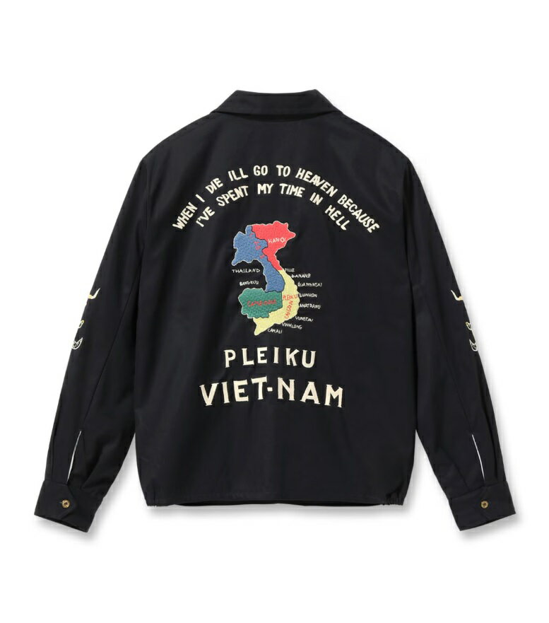 Other - ★TAILOR東洋TAILORTOYOテーラー東洋★Lot No. TT15892 / Mid 1960s Style Cotton Vietnam Jacket “VIETNAM MAP”ベトジャン119 BLACK