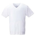 大きいサイズ メンズ 半袖VネックTシャツ ホワイト Phiten ファイテン 3L 4L 5L 6L 8L 1149-6220 吸汗速乾 スポーツカジュアル ...