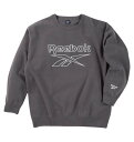 大きいサイズ メンズ エステル裏起毛クルートレーナー Reebok 3L 4L 5L 6L 7L 8L
