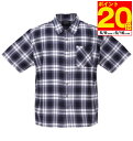 【ポイント10倍!5/16 23:59まで!】大きいサイズ メンズ チェック半袖シャツ ブラック OUTDOOR PRODUCTS アウトドアプロダクツ 3L ...