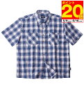 【ポイント10倍!5/16 23:59まで!】大きいサイズ メンズ サッカーチェック半袖シャツ オフホワイト系 OUTDOOR PRODUCTS 3L 4L 5...