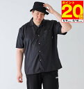 【ポイント10倍!5/16 23:59まで!】大きいサイズ メンズ 半袖オープンカラーシャツ ブラック OUTDOOR PRODUCTS アウトドアプロダクツ ...