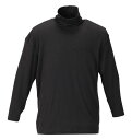 大きいサイズ メンズ シャツ タートルネック長袖Tシャツ ブラック Heatchanger 吸湿発熱 保温 スメルケア加工 部屋干し対応 3L 4L 5L 6L...