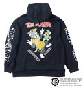 大きいサイズ メンズ ニットフリースプリントフルジップパーカー TOM and JERRY 3L 4L 5L 6L 8L 1278-4636 カジュアル 快適 ...