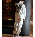 大きいサイズ メンズ 長袖トップス 刺繍&プリントジャージセット ホワイト Ed Hardy エドハーディ 3L 4L 5L 6L カジュアル タトゥーアート ...