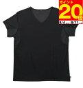 【ポイント20倍!8/11 01:59まで!】大きい メンズ デニスラ二分袖VネックTシャツ EDWIN 3L 4L 5L 6L 7L 8L ブラック カジュア...