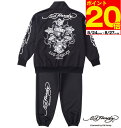 大きい メンズ プリントジャージセット Ed Hardy 3L 4L 5L 6L 7L 8L ブラック 1278-4643- 大人カジュアル スポーツウェア ス...