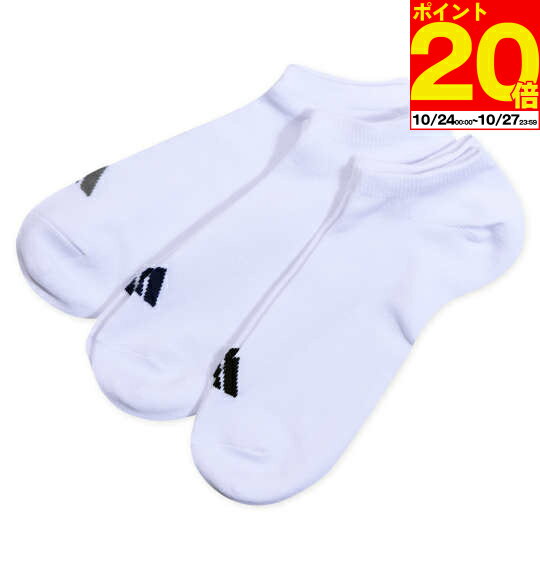 【ポイント20倍！10/27まで！】3Pつま先かかと補強消臭アンクル丈ソックス adidas