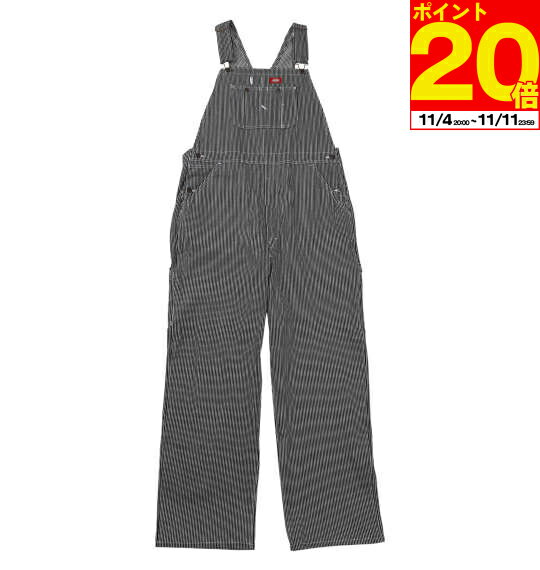 【ポイント20倍！11/11まで！】83297ヒッコリーストライプビブオーバーオール DICKIES